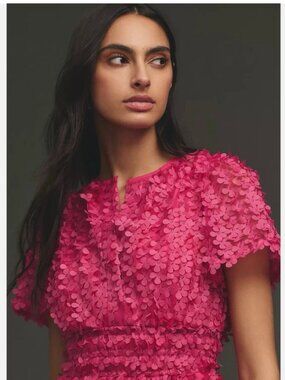 NWT Anthropologie The Somerset Mini Dress: Floral Appliqué Edition